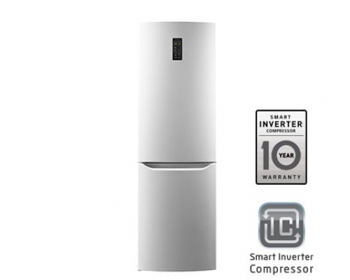Холодильник LG Total No Frost с Линейным Инверторным Компрессором, цвет: серебристый. Высота 173см. - GA-B389SLQZ Холодильник LG Total No Frost с Линейным Инверторным Компрессором, цвет: серебристый. Высота 173см. - GA-B389SLQZ