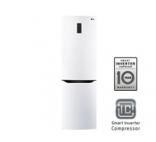 Холодильник LG Total No Frost с Линейным Инверторным Компрессором, цвет: белый. Высота 173см.