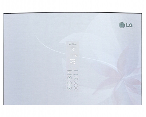 Двухкамерный холодильник LG GA-B439TLDF TOTAL NO FROST. Высота 190см. Скругленные дверцы из закаленного стекла. Цвет: светло-серый с цветочным узором. - GA-B439TLDF Двухкамерный холодильник LG GA-B439TLDF TOTAL NO FROST. Высота 190см. Скругленные дверцы из закаленного стекла. Цвет: светло-серый с цветочным узором. - GA-B439TLDF