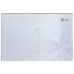 Двухкамерный холодильник LG GA-B439TLDF TOTAL NO FROST. Высота 190см. Скругленные дверцы из закаленного стекла. Цвет: светло-серый с цветочным узором. - GA-B439TLDF