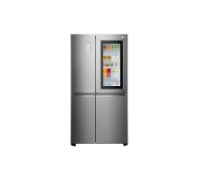 Объем 687л | InstaView Door-in-Door | Серебристый | LG ThinQ, Гигиенический фильтр, Moist Balance Crisper, Винная полка, Отделение для закусок