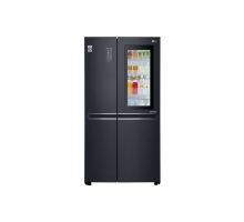Объем 687л | InstaView Door-in-Door | Черный матовый | LG ThinQ, Гигиенический фильтр, Moist Balance Crisper, Винная полка, Отделение для закусок