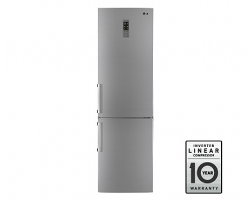 Двухкамерный холодильник LG Total No Frost с ручкой легкого открывания. Высота 201см. Цвет: стальной. Класс энергоэффективности А+ - GW-B489ELQW Двухкамерный холодильник LG Total No Frost с ручкой легкого открывания. Высота 201см. Цвет: стальной. Класс энергоэффективности А+ - GW-B489ELQW
