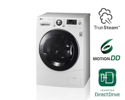 Паровая стиральная машина LG Inverter Direct Drive с технологией 6 MOTION - F1280NDS